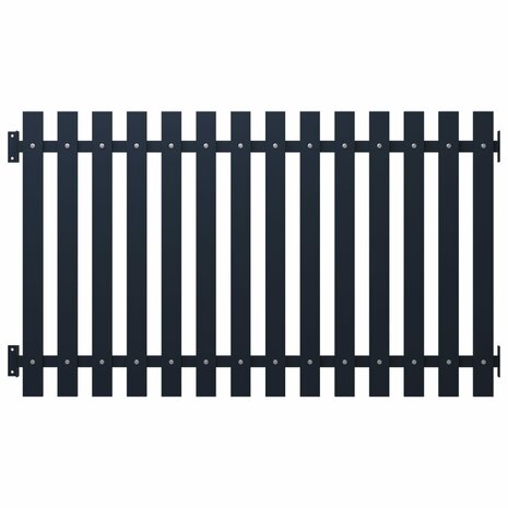 Schuttingpaneel 170,5x125 cm gepoedercoat staal antraciet 1
