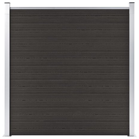 Schuttingpaneel 180x186 cm HKC zwart 1