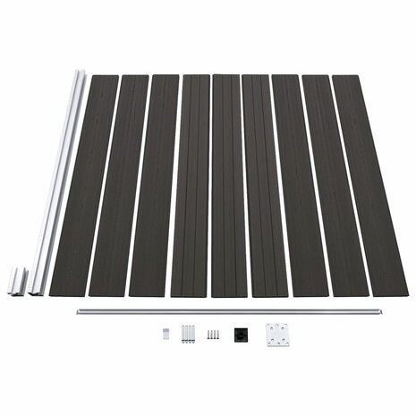 Schuttingpaneel 175x186 cm HKC zwart 4