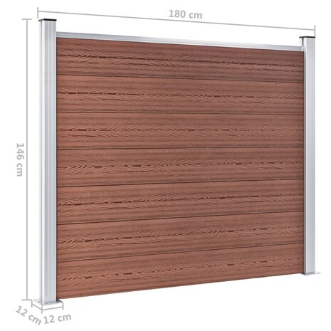 Schuttingpaneel 180x146 cm HKC bruin 9