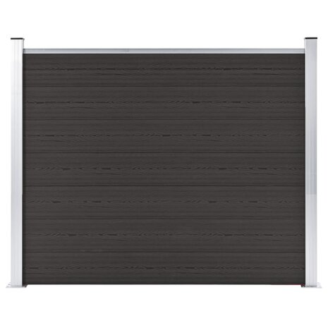 Schuttingpaneel 180x146 cm HKC zwart 1