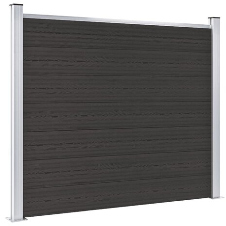 Schuttingpaneel 180x146 cm HKC zwart 2