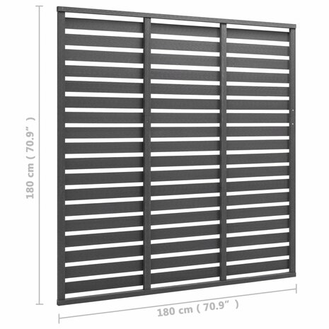 Schuttingpaneel 180x180 cm HKC grijs 4