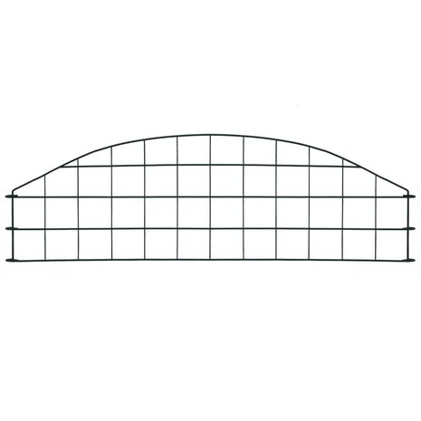 Schuttingset gebogen 77,3x26 cm groen 2