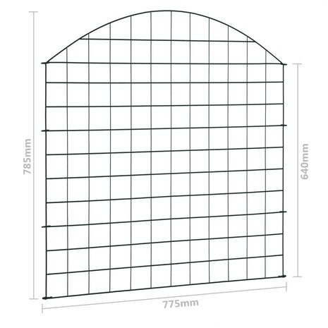 Schuttingset gebogen 77,5x78,5 cm groen 7