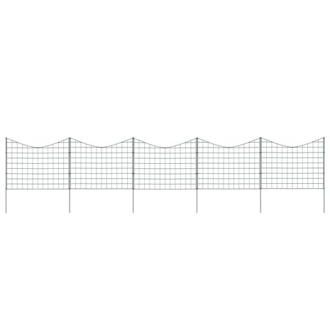 Schuttingset hol gebogen 77,5x64 cm groen 1