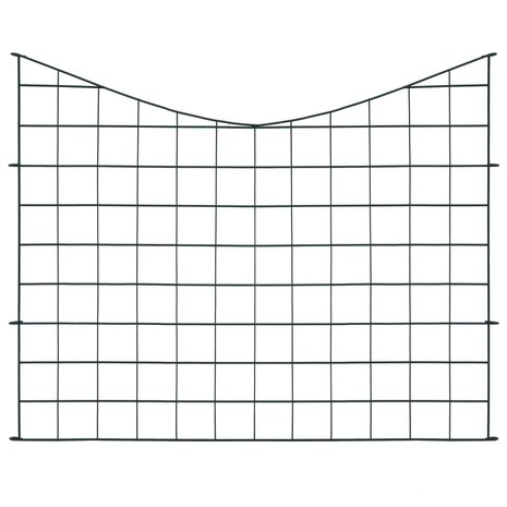 Schuttingset hol gebogen 77,5x64 cm groen 2