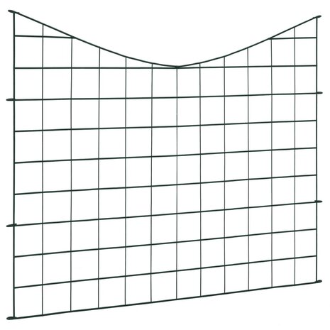 Schuttingset hol gebogen 77,5x64 cm groen 3