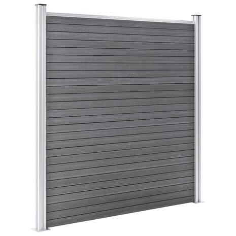Schuttingset 7 vierkant en 1 schuin 1311x186 cm HKC grijs 5