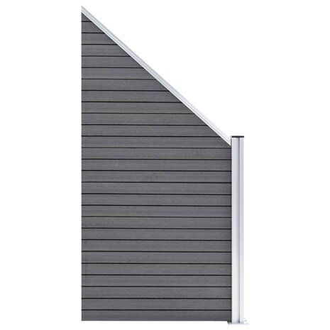 Schuttingset 7 vierkant en 1 schuin 1311x186 cm HKC grijs 6