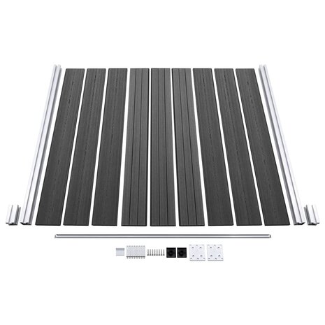 Schuttingpanelenset 353x186 cm HKC zwart 5