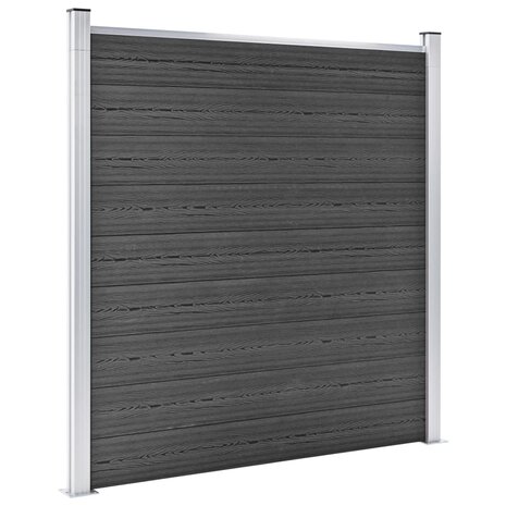 Schuttingpanelenset 526x186 cm HKC zwart 3