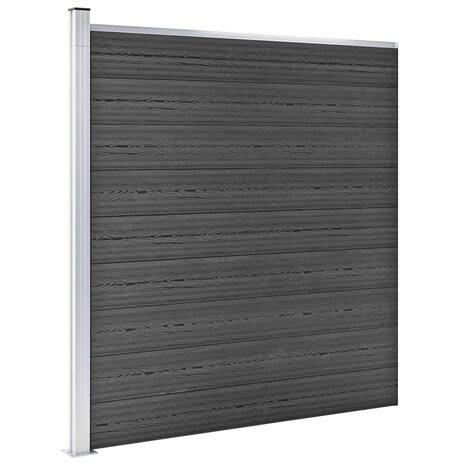 Schuttingpanelenset 526x186 cm HKC zwart 4