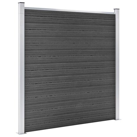 Schuttingpanelenset 699x186 cm HKC zwart 3
