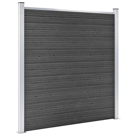 Schuttingpanelenset 872x186 cm HKC zwart 3