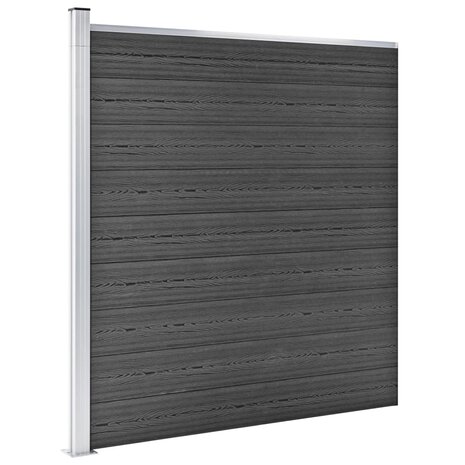 Schuttingpanelenset 872x186 cm HKC zwart 4