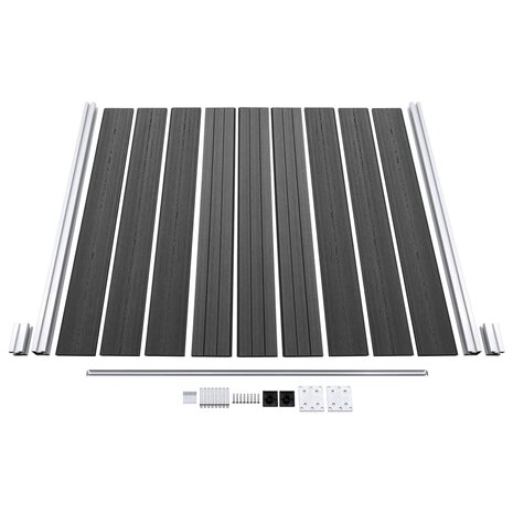 Schuttingpanelenset 872x186 cm HKC zwart 5