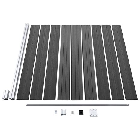 Schuttingpanelenset 872x186 cm HKC zwart 6
