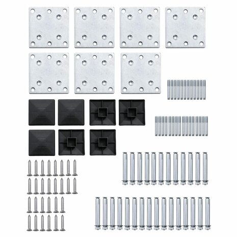 Schuttingpanelenset 1045x186 cm HKC zwart 9