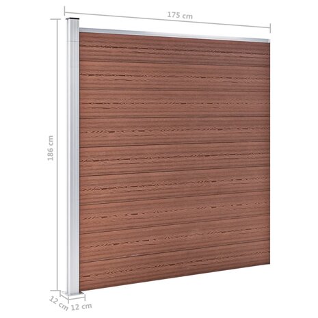 Schutting 175x186 cm HKC bruin 9