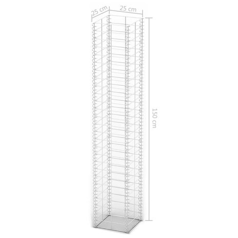 3-delige Schanskorfset 25x25x150 cm gegalvaniseerd draad  4