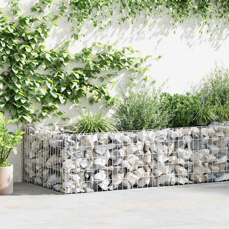Gabion plantenbak 180x90x50 cm gegalvaniseerd staal 1