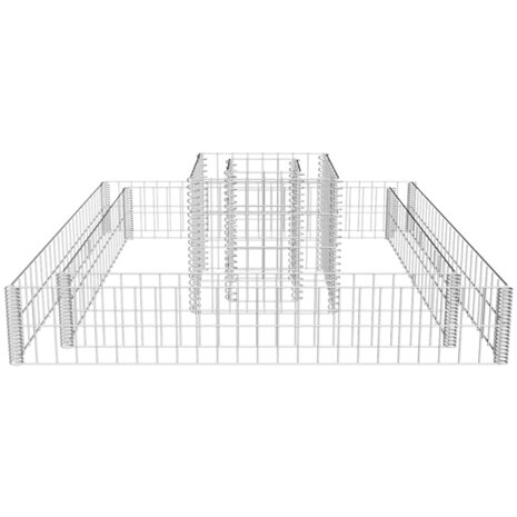 Gabion plantenbak 120x120x20 cm gegalvaniseerd staal 5