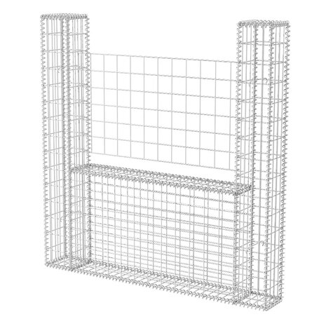 Gabion mand U-vormig 160x20x150 cm staal  2