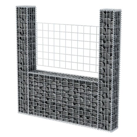Gabion mand U-vormig 160x20x150 cm staal  3