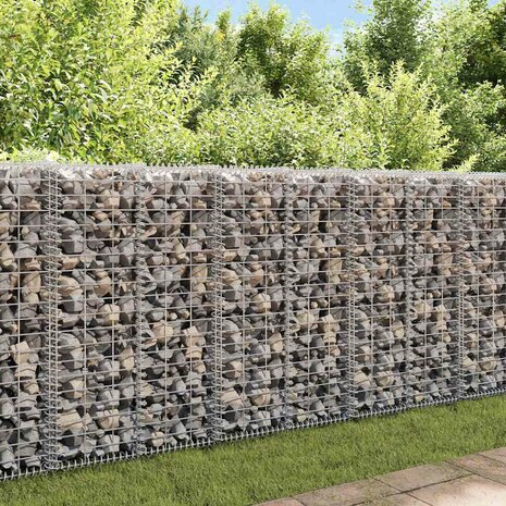 Schanskorfmuur met deksels 20x20x100 cm gegalvaniseerd staal  1