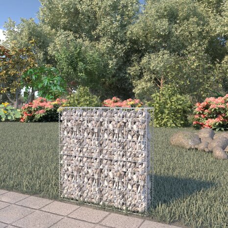 Schanskorfmuur met deksels 80x20x100 cm gegalvaniseerd staal 1