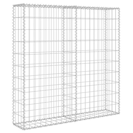 Schanskorfmuur met deksels 80x20x100 cm gegalvaniseerd staal 3