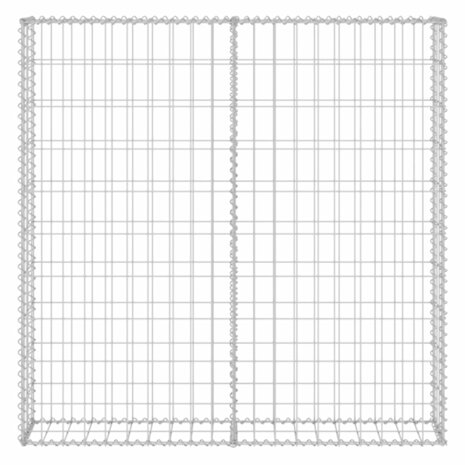 Schanskorfmuur met deksels 80x20x100 cm gegalvaniseerd staal 4