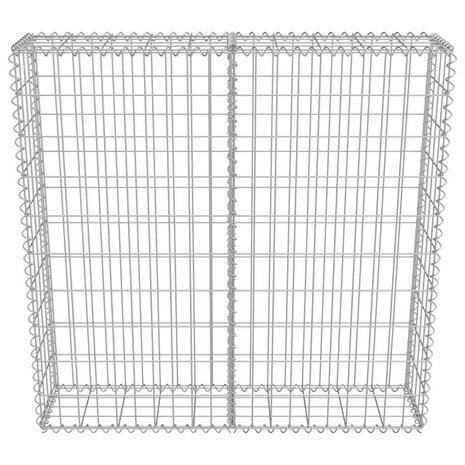Schanskorfmuur met deksels 100x20x100 cm gegalvaniseerd staal  5
