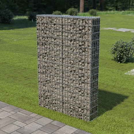 Schanskorfmuur met deksels 100x20x150 cm gegalvaniseerd staal 1