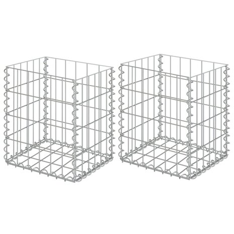 Schanskorven 2 st 30x30x40 cm gegalvaniseerd staal 1
