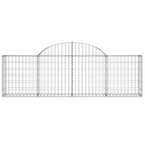 Schanskorf gewelfd 200x30x60/80 cm gegalvaniseerd ijzer 3