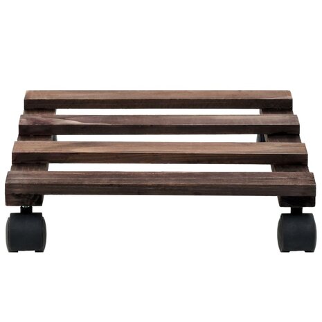 Plantenrollers 4 st 25x25 cm cederhout 3