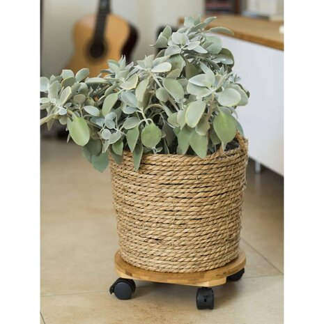 Nature Plantentrolley rond Ø30 cm bruin BPC 3