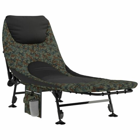 Visbed met verstelbare modderpoten inklapbaar camouflage 2