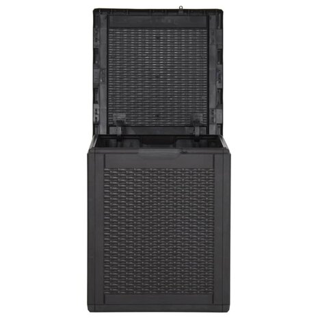 Tuinbox 90 L PP rattan zwart 2