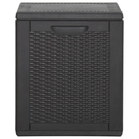 Tuinbox 90 L PP rattan zwart 4