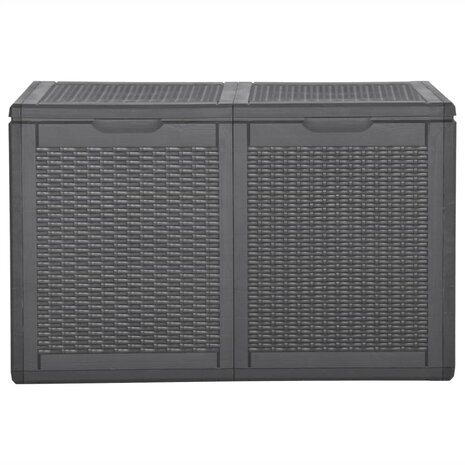 Tuinbox 180 L PP rattan zwart 3