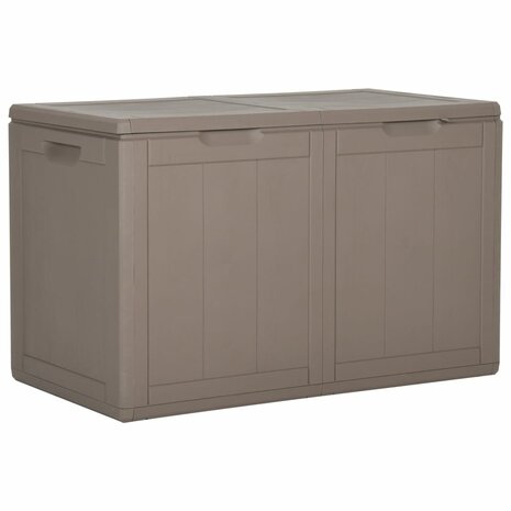 Tuinbox 180 L PP rattan bruin 1