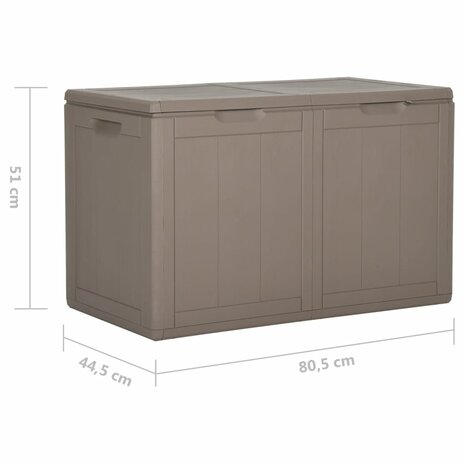 Tuinbox 180 L PP rattan bruin 9