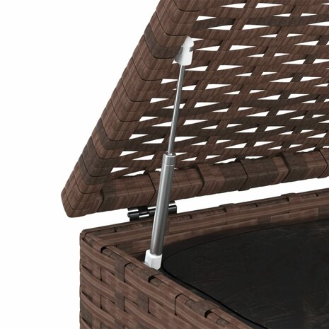 Tuinbox 100x97,5x104 cm polyetheen rattan bruin 4