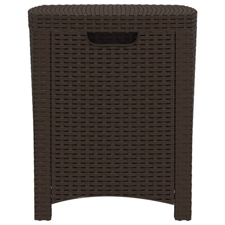Tuinbox 39x39x46 cm PP rattan bruin 4