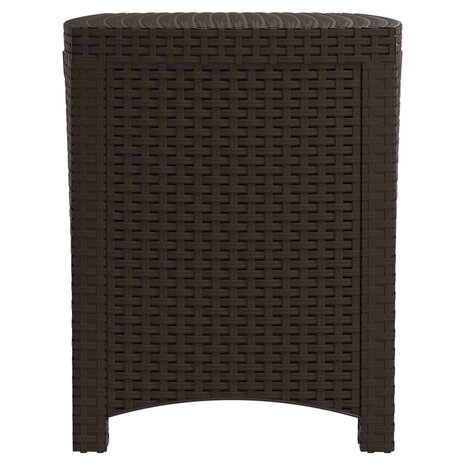 Tuinbox 39x39x46 cm PP rattan bruin 5