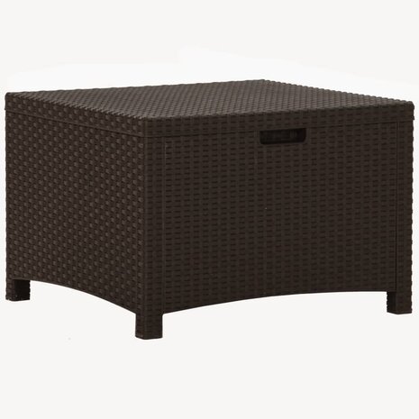 Tuinbox 60x54x41 cm PP rattan bruin 2