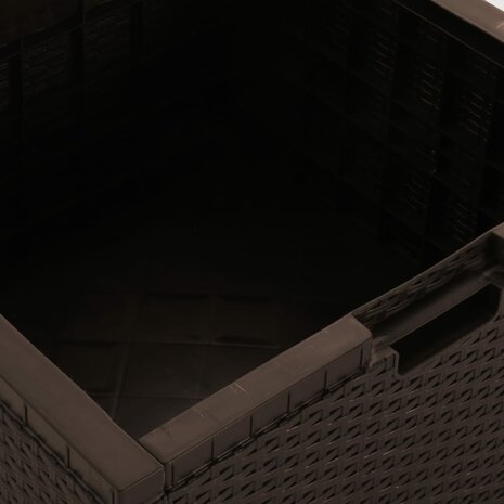 Tuinbox 60x54x41 cm PP rattan bruin 7